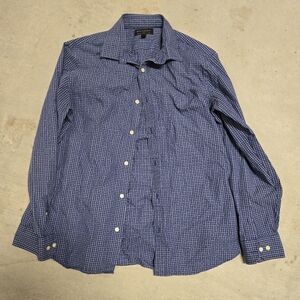 Banana Republic Men's Blue Checkered Shirt